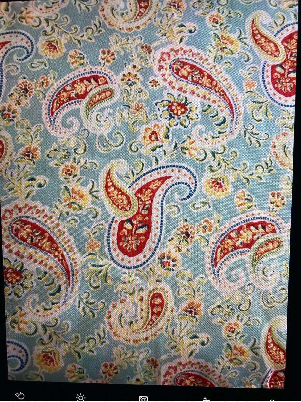 Nicole Miller Paisley Floral Tablecloth Pastel Fabric 69 x52 EUC